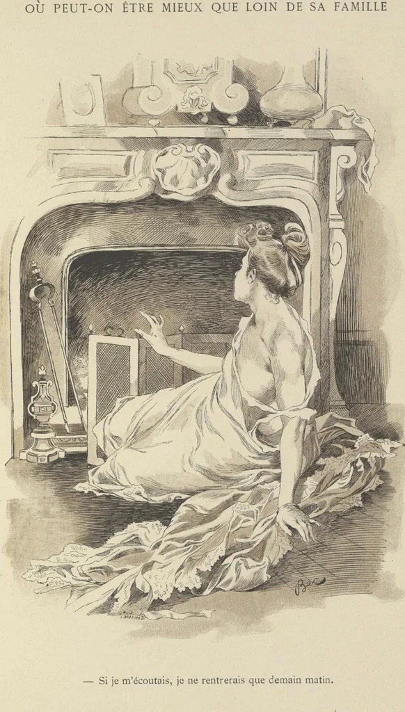 An illustration from Mémoires d'une glace : album absolument inédit, 1894, leaf 34