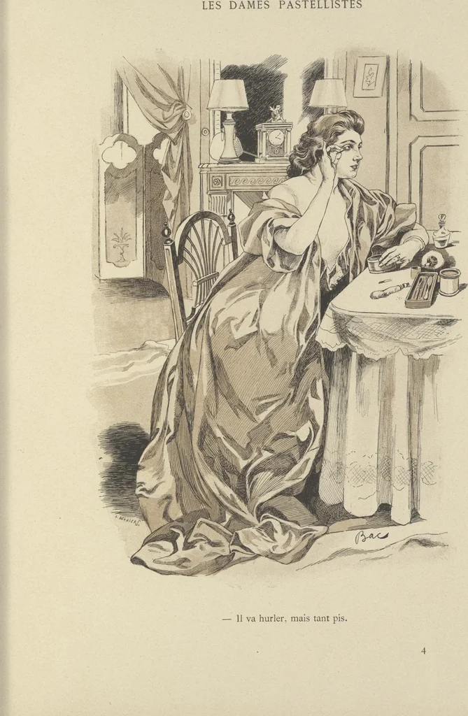 An illustration from Mémoires d'une glace : album absolument inédit, 1894, leaf 38