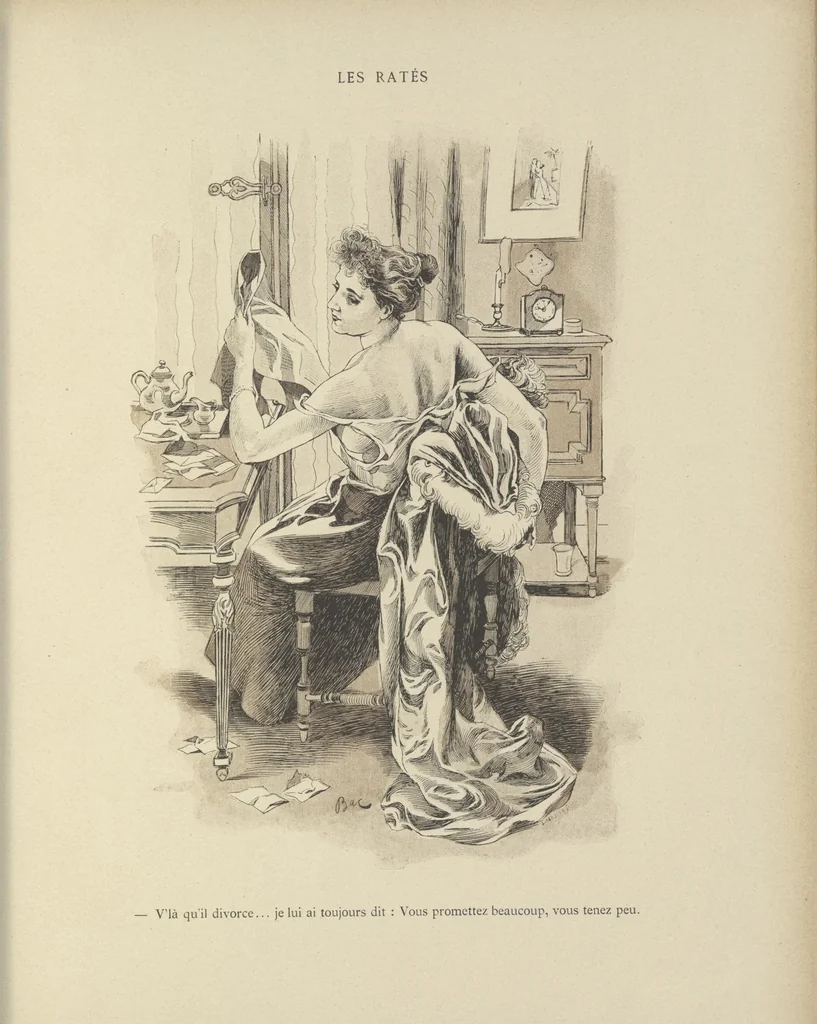 An illustration from Mémoires d'une glace : album absolument inédit, 1894, leaf 42