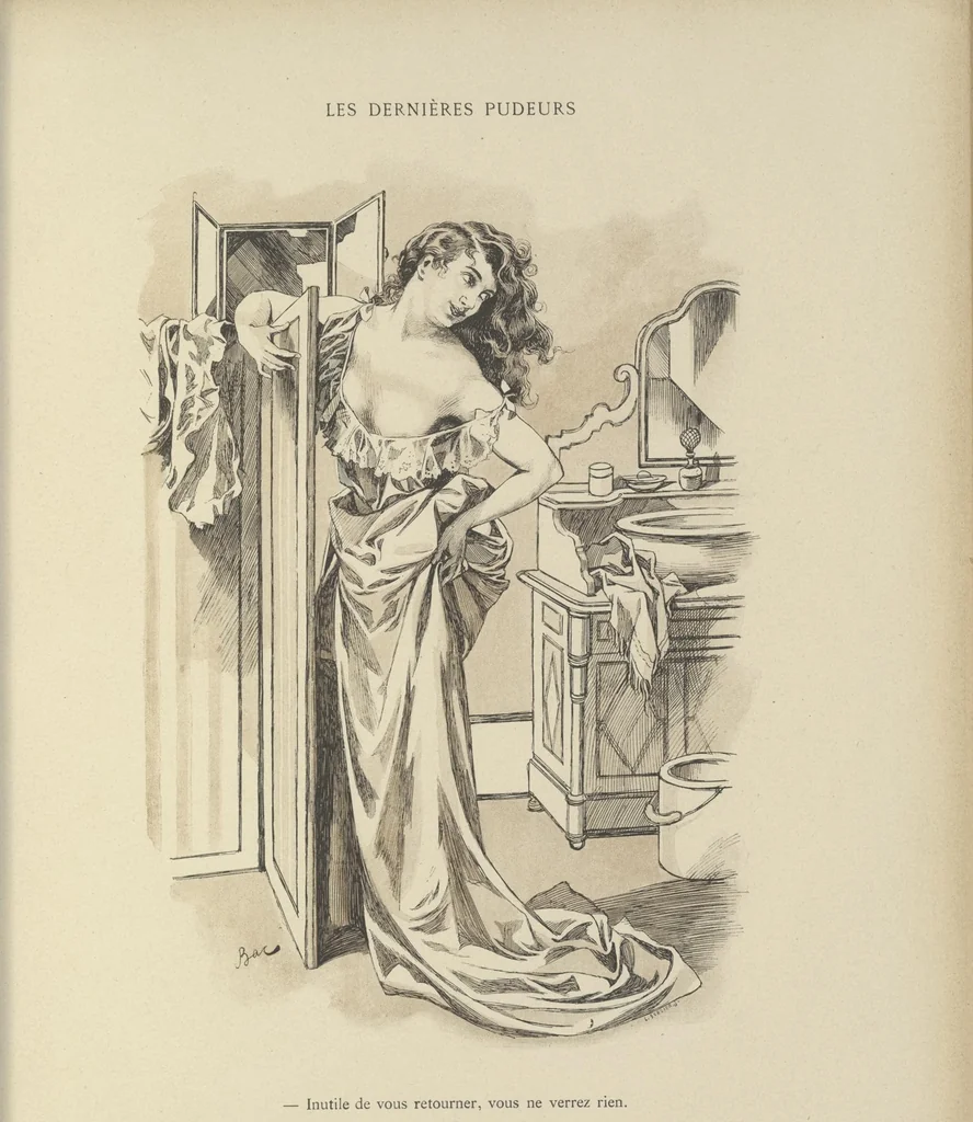 An illustration from Mémoires d'une glace : album absolument inédit, 1894, leaf 44