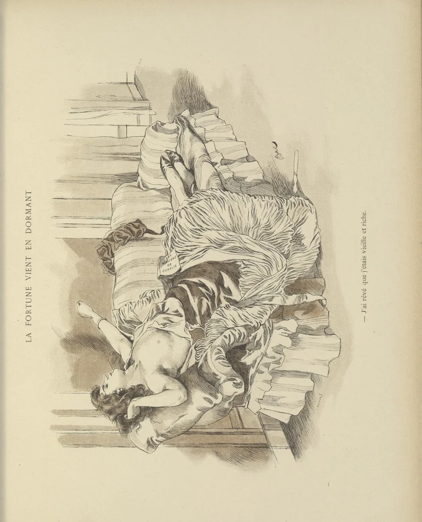An illustration from Mémoires d'une glace : album absolument inédit, 1894, leaf 46