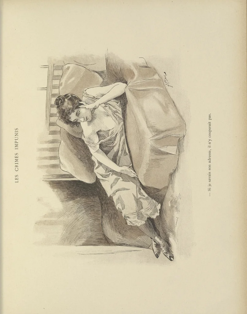 An illustration from Mémoires d'une glace : album absolument inédit, 1894, leaf 48