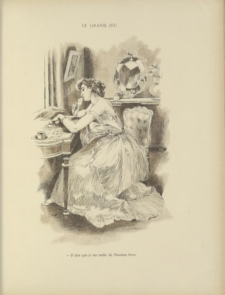 An illustration from Mémoires d'une glace : album absolument inédit, 1894, leaf 50