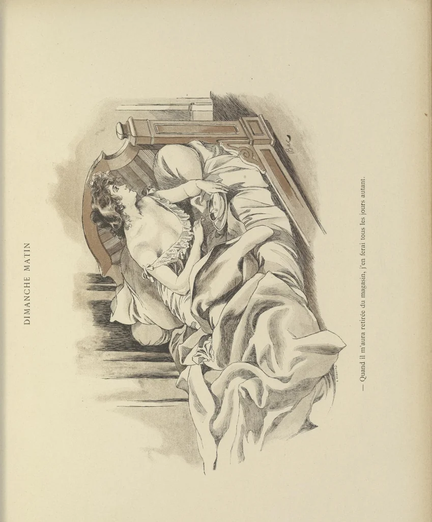 An illustration from Mémoires d'une glace : album absolument inédit, 1894, leaf 52