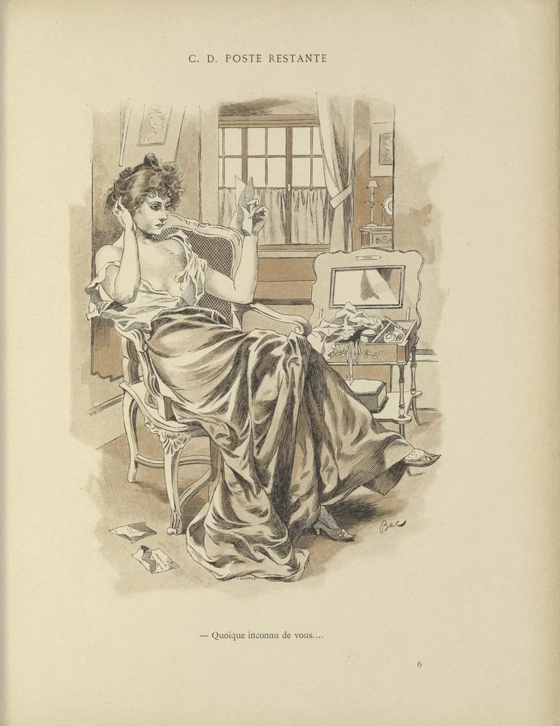An illustration from Mémoires d'une glace : album absolument inédit, 1894, leaf 54