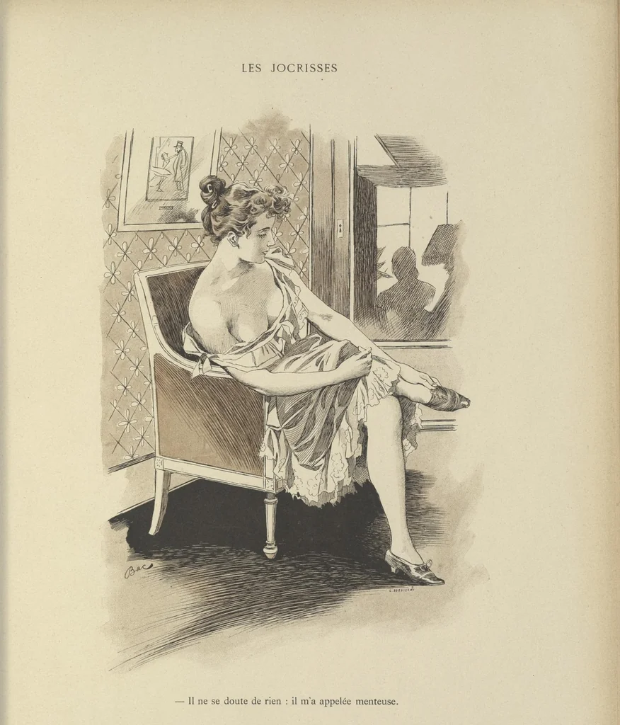 An illustration from Mémoires d'une glace : album absolument inédit, 1894, leaf 56