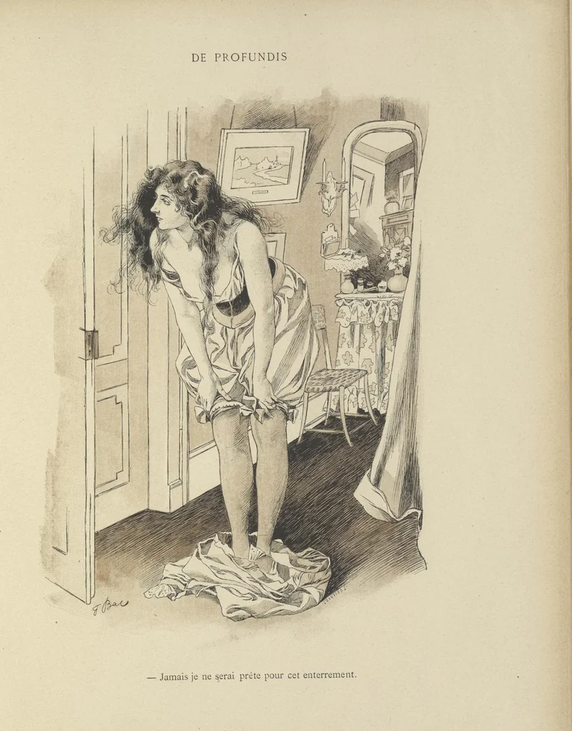 An illustration from Mémoires d'une glace : album absolument inédit, 1894, leaf 58