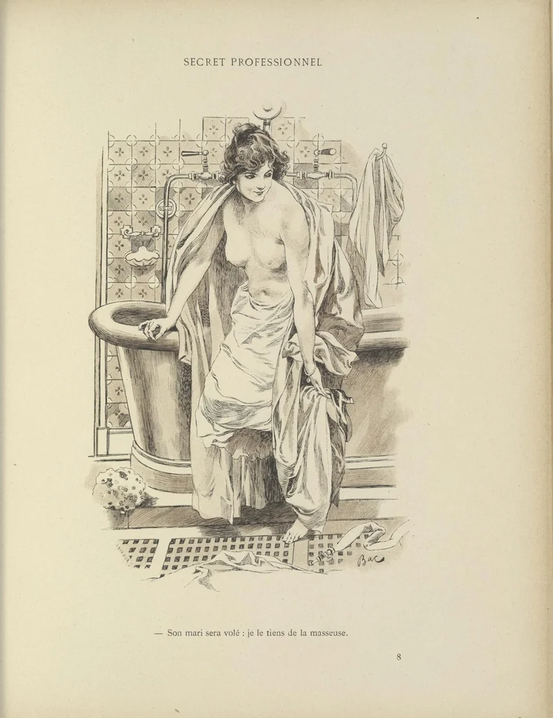 An illustration from Mémoires d'une glace : album absolument inédit, 1894, leaf 70