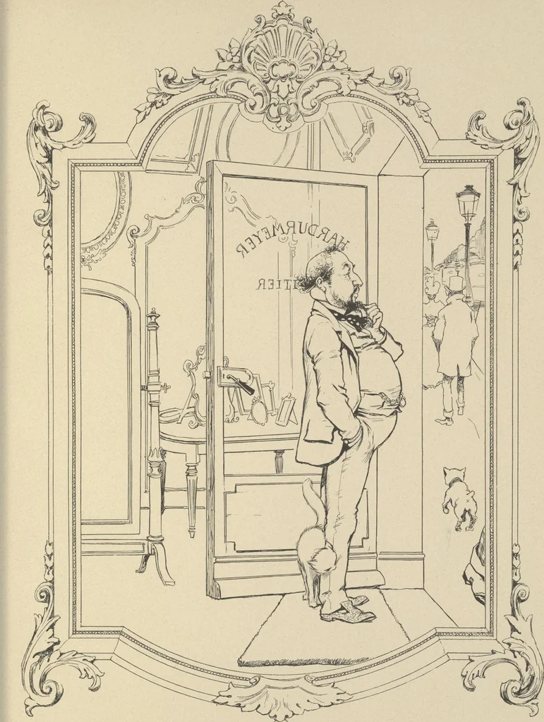 An illustration from Mémoires d'une glace : album absolument inédit, 1894, leaf 94