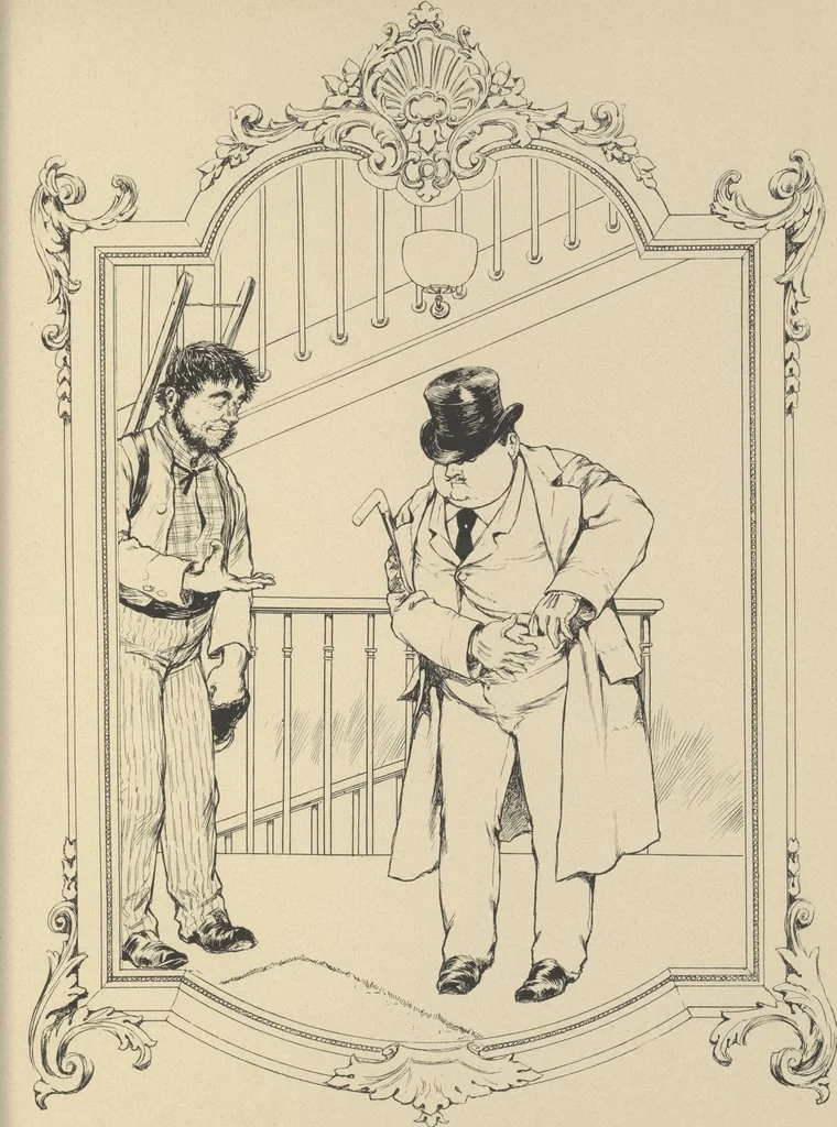 An illustration from Mémoires d'une glace : album absolument inédit, 1894, leaf 96