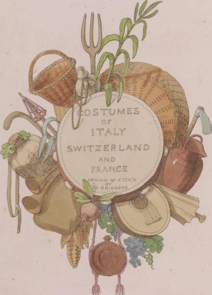 An illustration from Sketches illustrative of the manners and costumes of France, Switzerland, and Italy, 1821, leaf 12