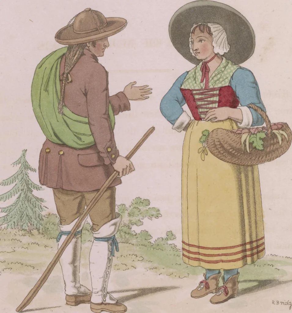 An illustration from Sketches illustrative of the manners and costumes of France, Switzerland, and Italy, 1821, leaf 44
