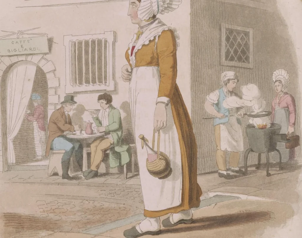 An illustration from Sketches illustrative of the manners and costumes of France, Switzerland, and Italy, 1821, leaf 52