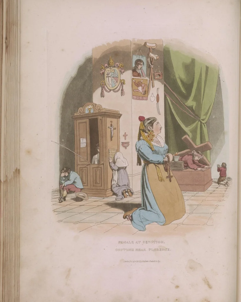An illustration from Sketches illustrative of the manners and costumes of France, Switzerland, and Italy, 1821, leaf 74