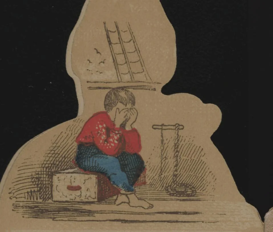 An illustration from Robinson Crusoe, 1864, leaf 4