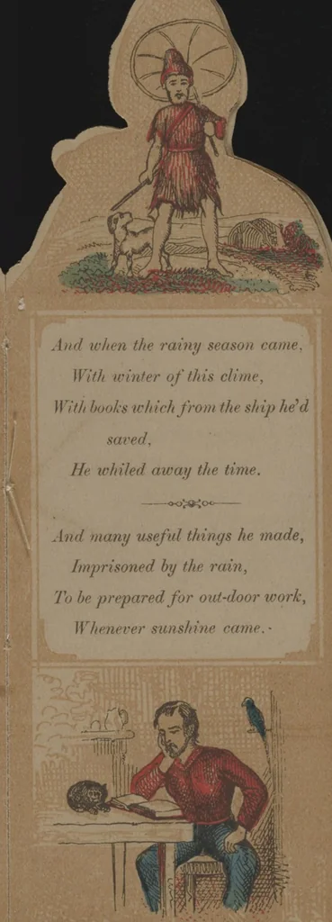 An illustration from Robinson Crusoe, 1864, leaf 9