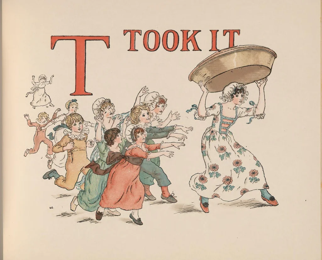 An illustration from A apple pie, 1900, leaf 45
