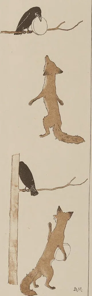 An illustration from Fables choisies pour les enfants et illustrées par B. de Monvel, 1888, leaf 11