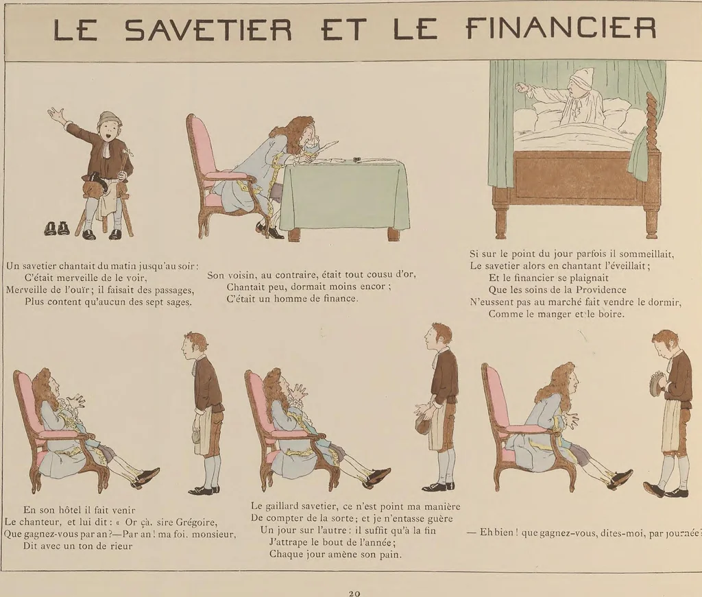 An illustration from Fables choisies pour les enfants et illustrées par B. de Monvel, 1888, leaf 24