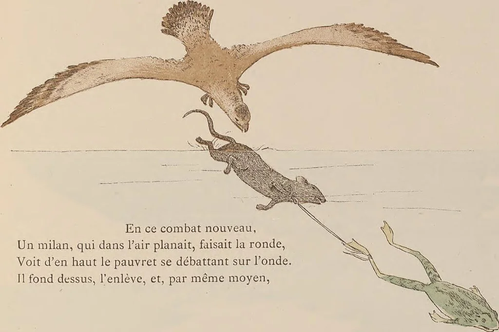 An illustration from Fables choisies pour les enfants et illustrées par B. de Monvel, 1888, leaf 31