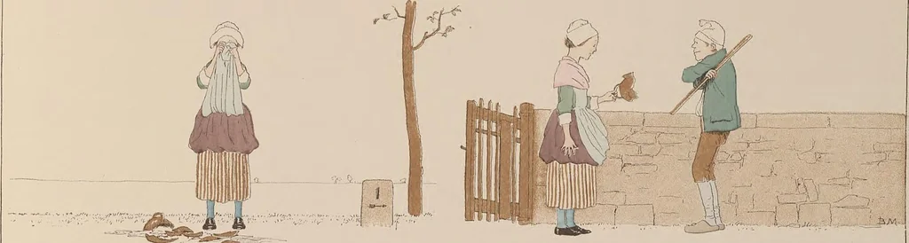 An illustration from Fables choisies pour les enfants et illustrées par B. de Monvel, 1888, leaf 33
