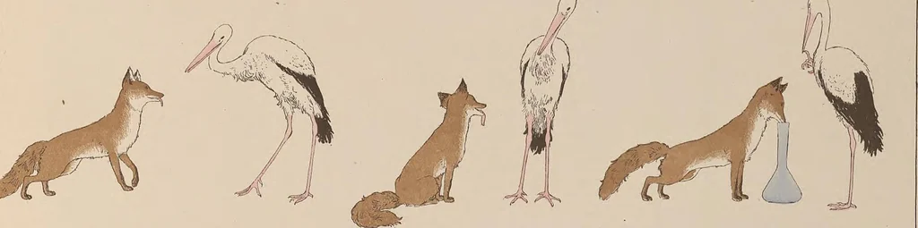 An illustration from Fables choisies pour les enfants et illustrées par B. de Monvel, 1888, leaf 35