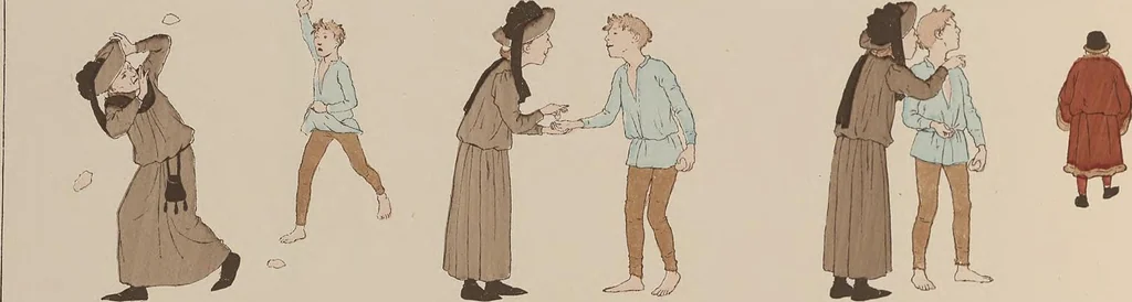 An illustration from Fables choisies pour les enfants et illustrées par B. de Monvel, 1888, leaf 36