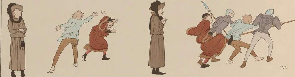 An illustration from Fables choisies pour les enfants et illustrées par B. de Monvel, 1888, leaf 36