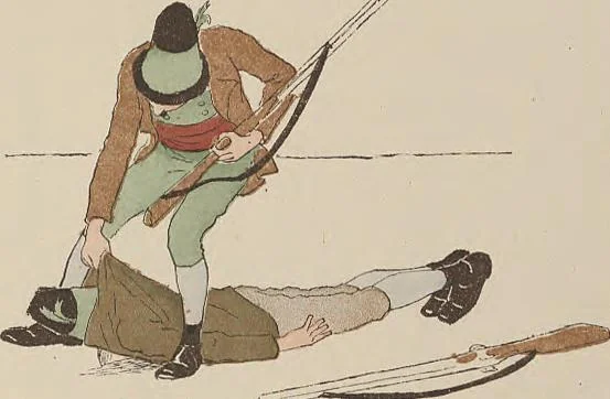 An illustration from Fables choisies pour les enfants et illustrées par B. de Monvel, 1888, leaf 43
