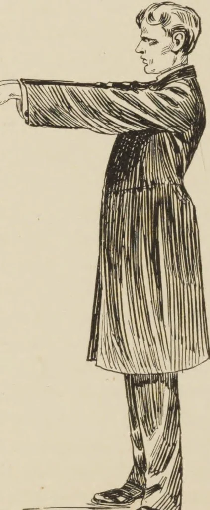 An illustration from Prof. L.A. Harraden's complete mail course of twenty illustrated lessons in hypnotism, 1899, leaf 17