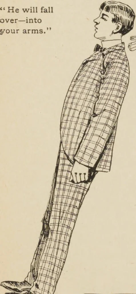 An illustration from Prof. L.A. Harraden's complete mail course of twenty illustrated lessons in hypnotism, 1899, leaf 17