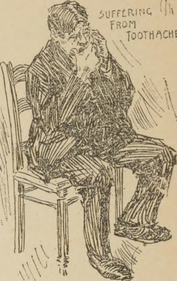 An illustration from Prof. L.A. Harraden's complete mail course of twenty illustrated lessons in hypnotism, 1899, leaf 19