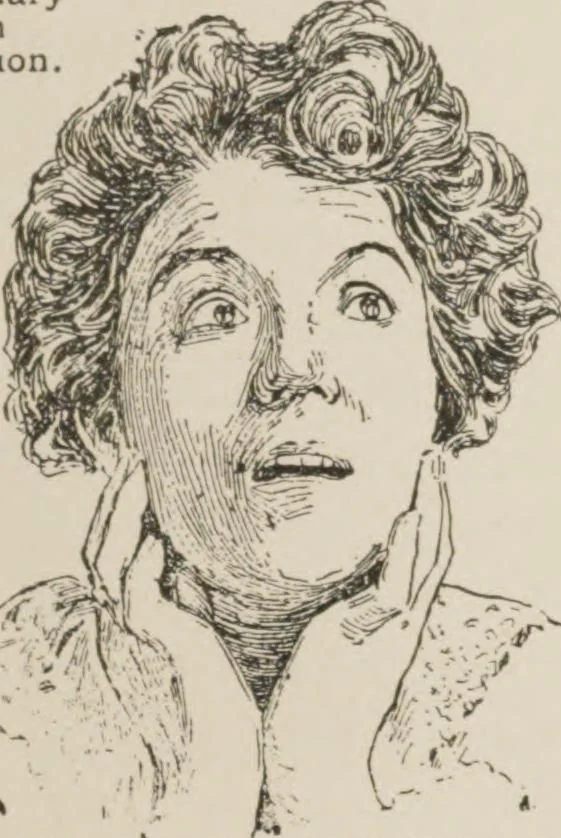 An illustration from Prof. L.A. Harraden's complete mail course of twenty illustrated lessons in hypnotism, 1899, leaf 22