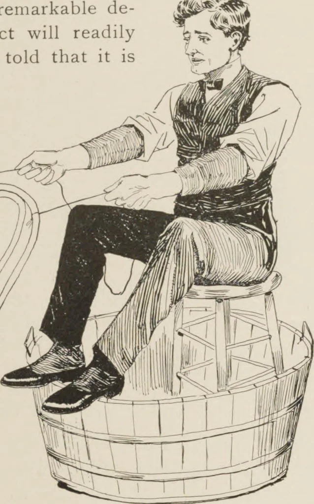 An illustration from Prof. L.A. Harraden's complete mail course of twenty illustrated lessons in hypnotism, 1899, leaf 26
