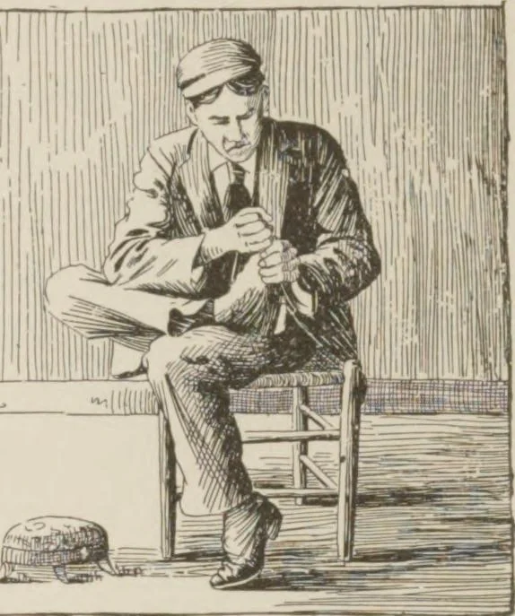 An illustration from Prof. L.A. Harraden's complete mail course of twenty illustrated lessons in hypnotism, 1899, leaf 29