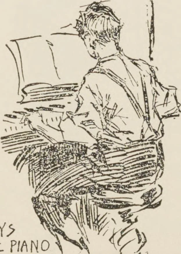 An illustration from Prof. L.A. Harraden's complete mail course of twenty illustrated lessons in hypnotism, 1899, leaf 31