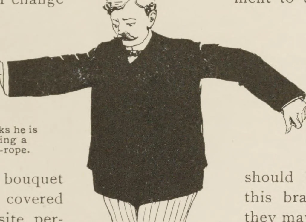 An illustration from Prof. L.A. Harraden's complete mail course of twenty illustrated lessons in hypnotism, 1899, leaf 34