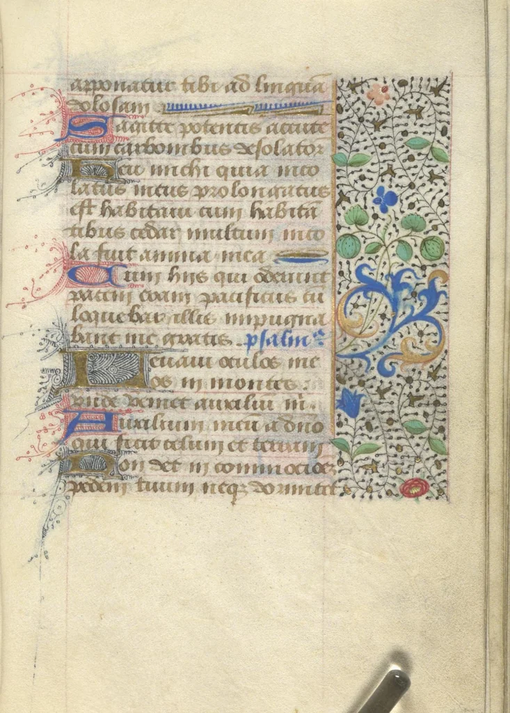 An illustration from [Book of hours], 1400, leaf 100