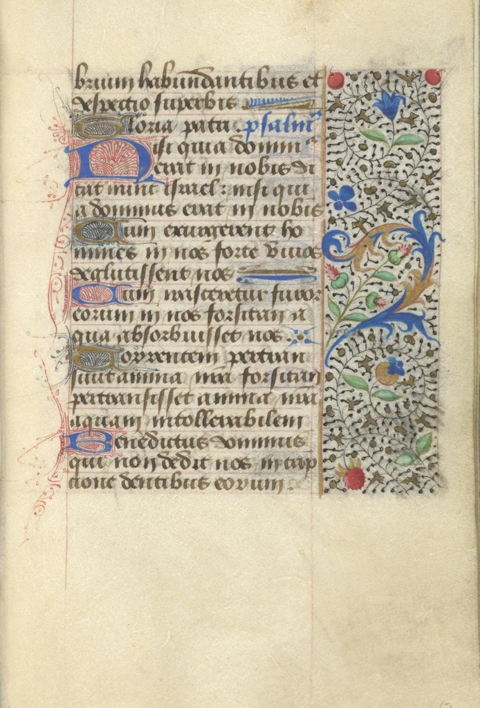 An illustration from [Book of hours], 1400, leaf 108