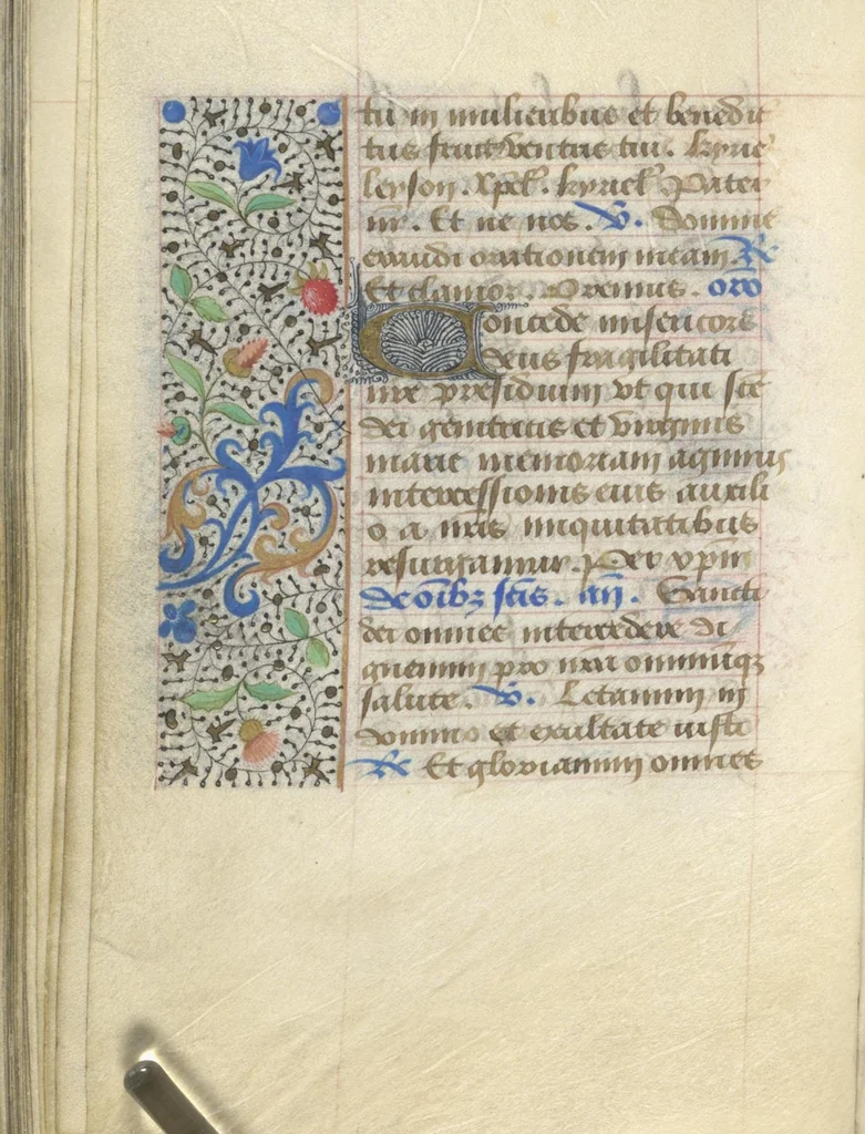 An illustration from [Book of hours], 1400, leaf 111