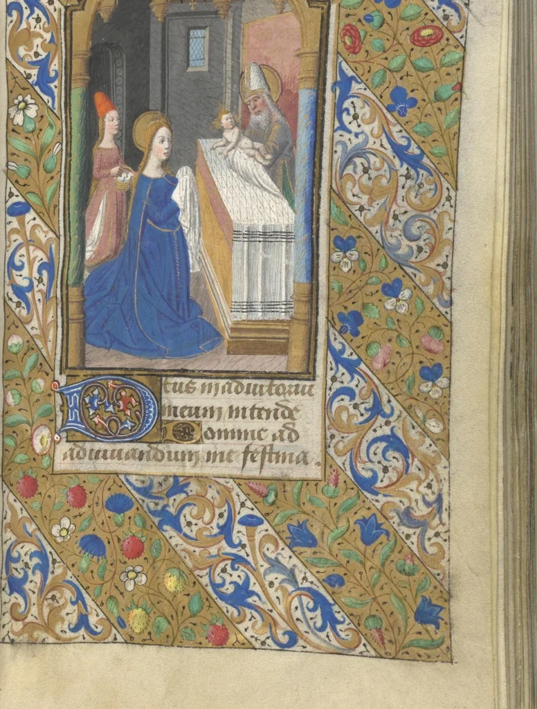 An illustration from [Book of hours], 1400, leaf 114