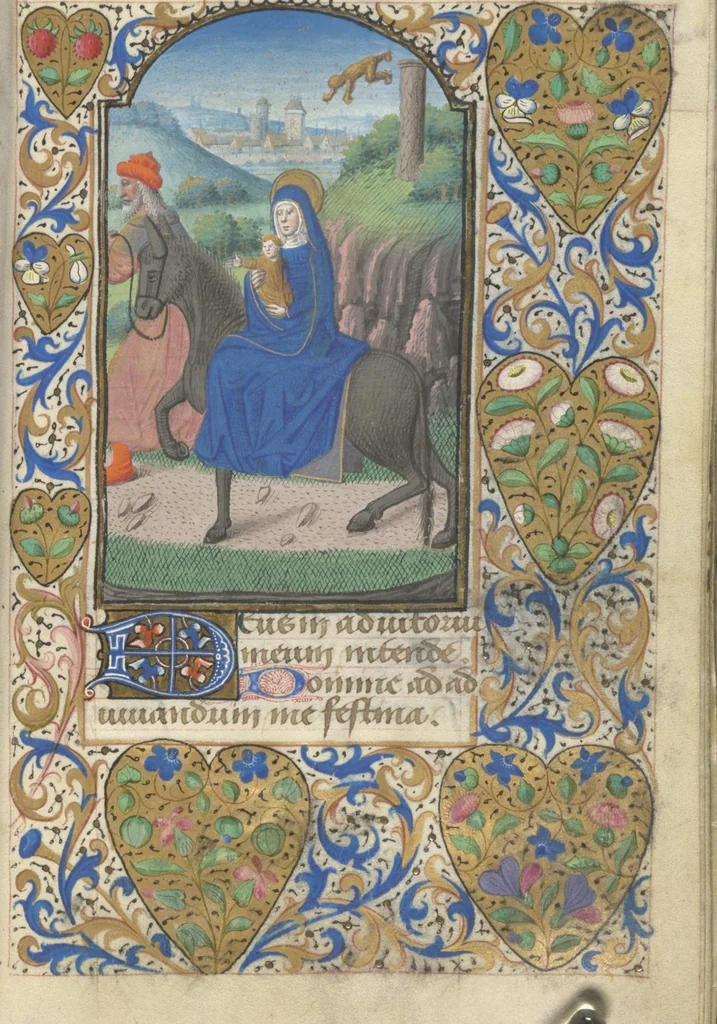 An illustration from [Book of hours], 1400, leaf 122