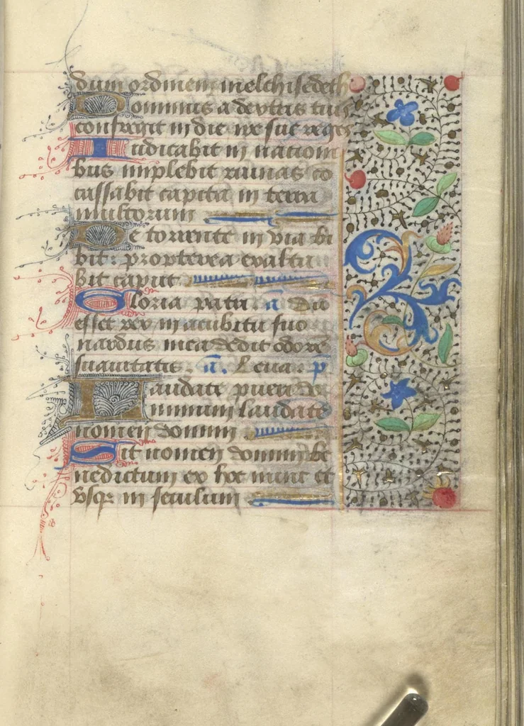 An illustration from [Book of hours], 1400, leaf 124