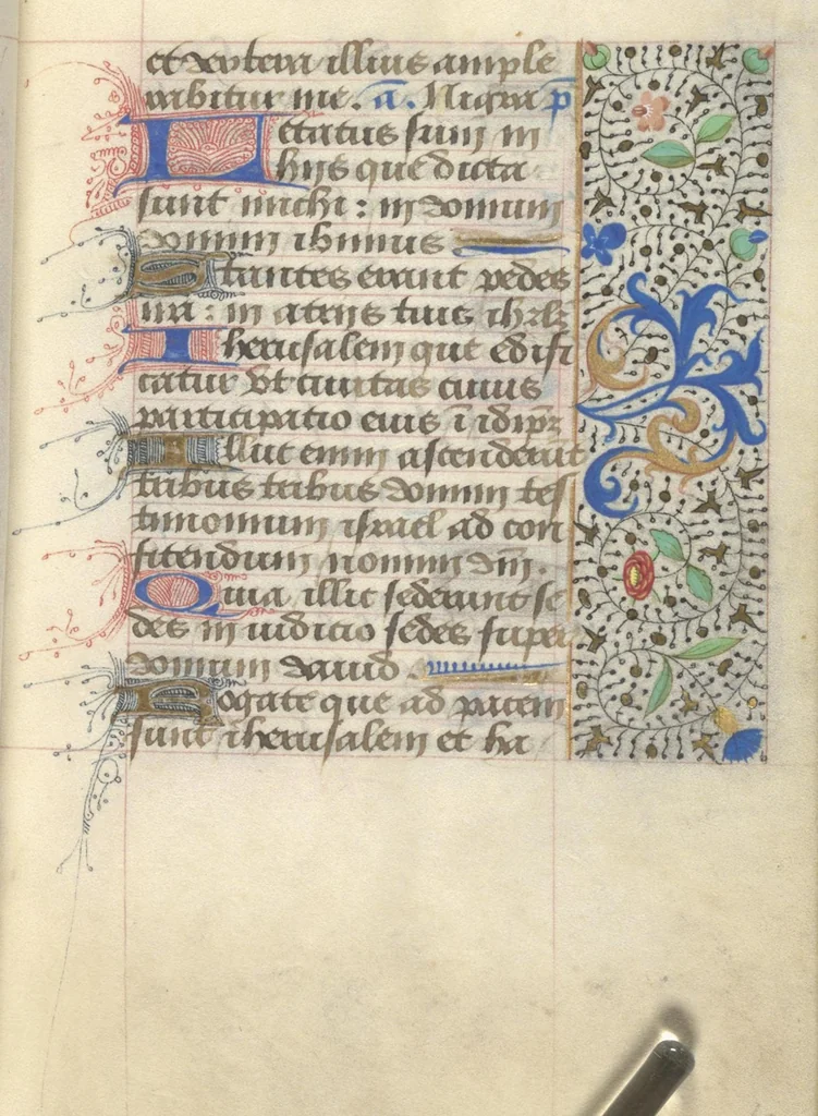 An illustration from [Book of hours], 1400, leaf 126