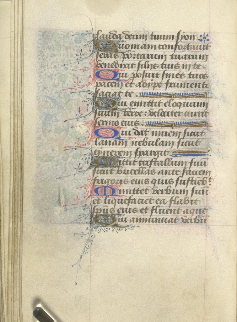 An illustration from [Book of hours], 1400, leaf 129
