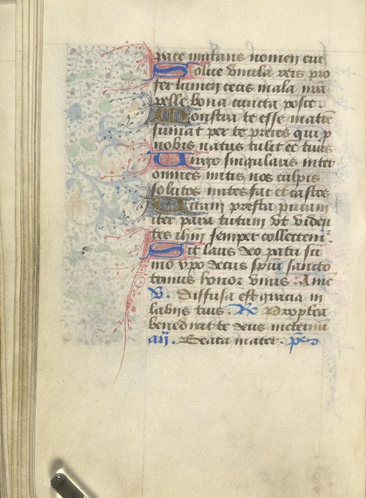 An illustration from [Book of hours], 1400, leaf 131