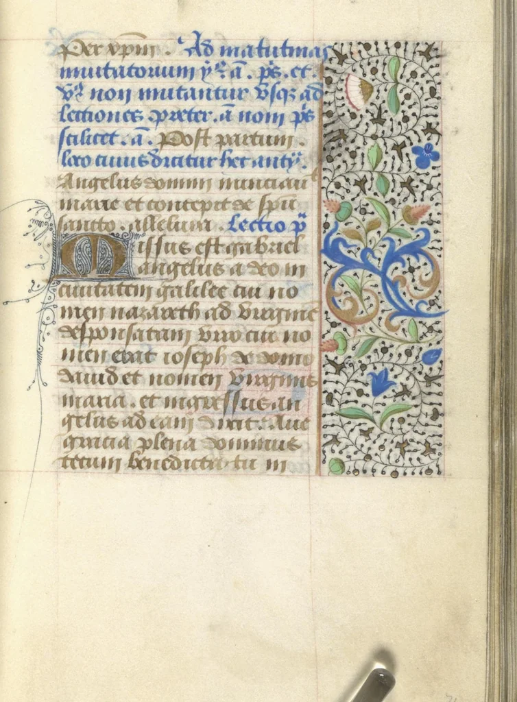 An illustration from [Book of hours], 1400, leaf 148