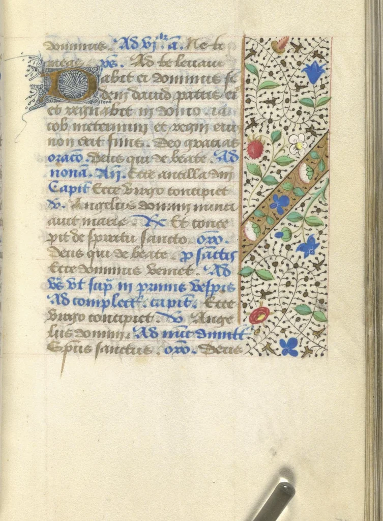 An illustration from [Book of hours], 1400, leaf 154