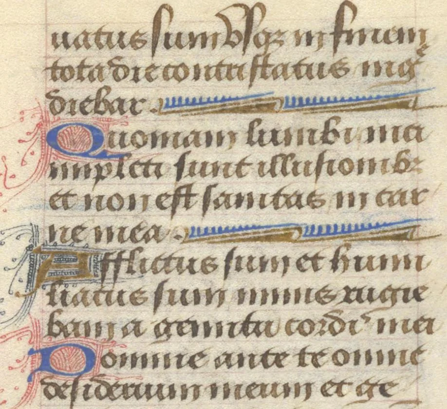 An illustration from [Book of hours], 1400, leaf 166