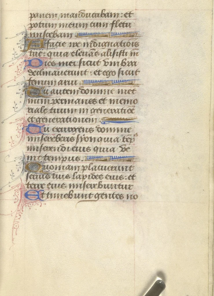 An illustration from [Book of hours], 1400, leaf 174